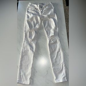 Guess White Distressed Jeans
